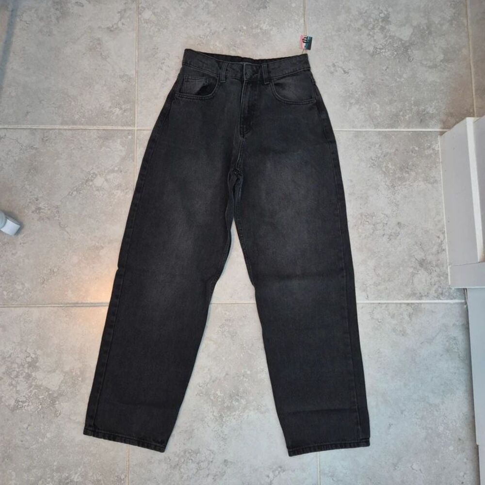Womens PLT Black High Waisted Straight Leg Jeans